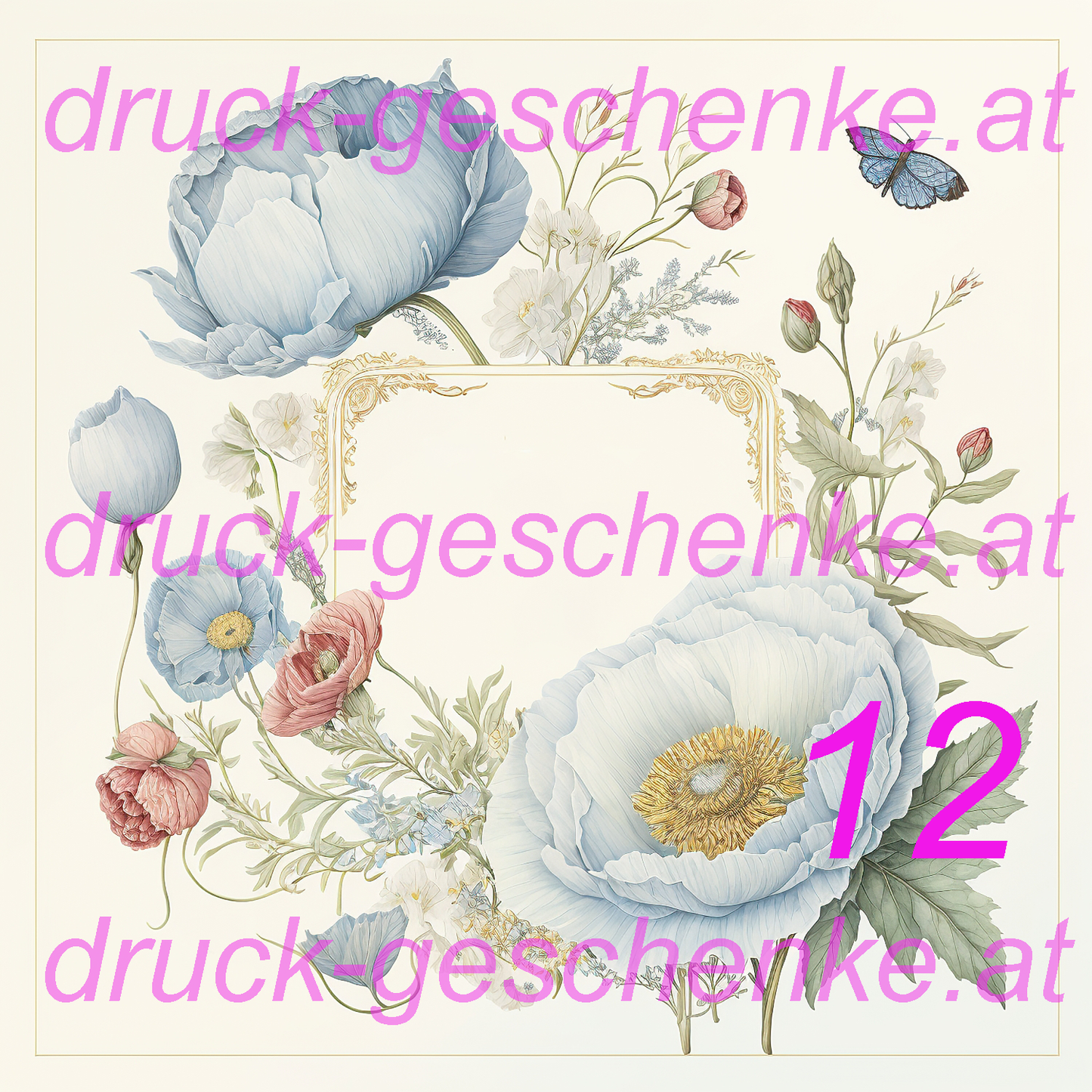 Reispapier quadratische blumenbilder