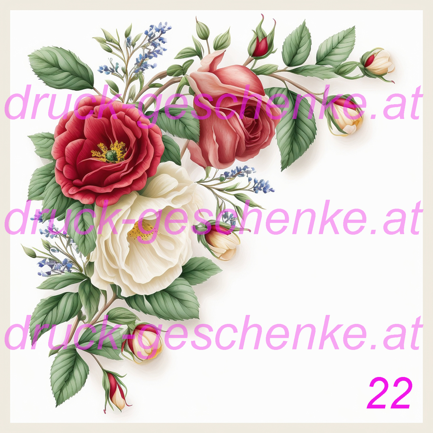 Reispapier quadratische blumenbilder