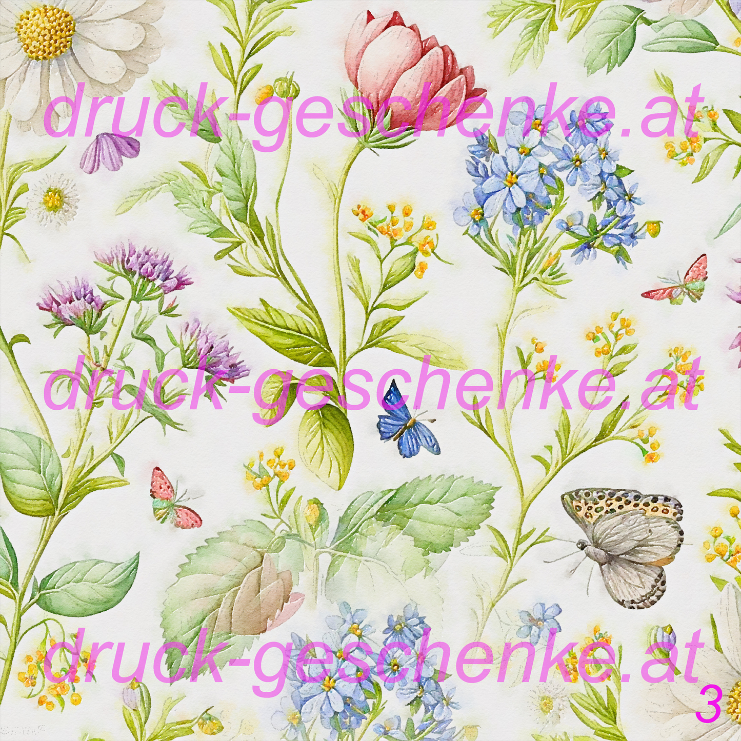 Quadratische aquarellblumenbilder