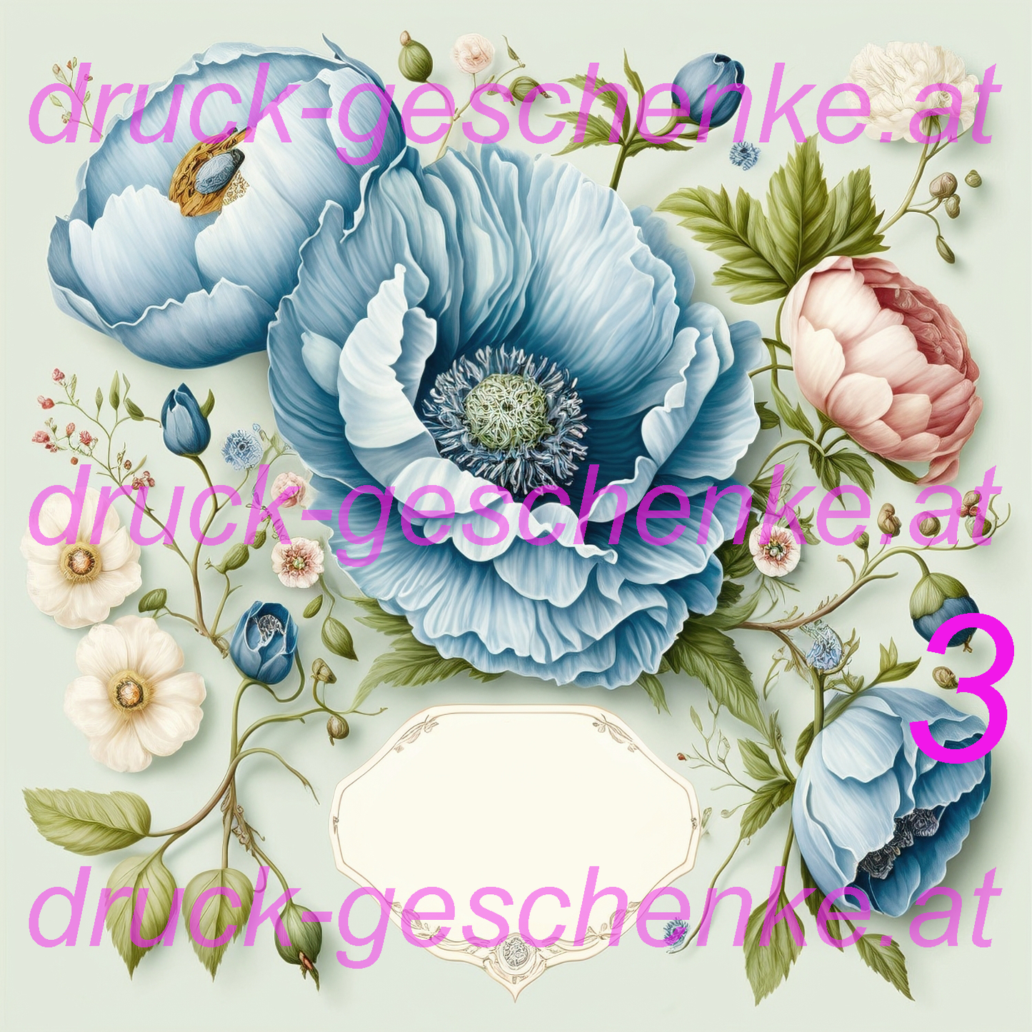 Reispapier quadratische blumenbilder