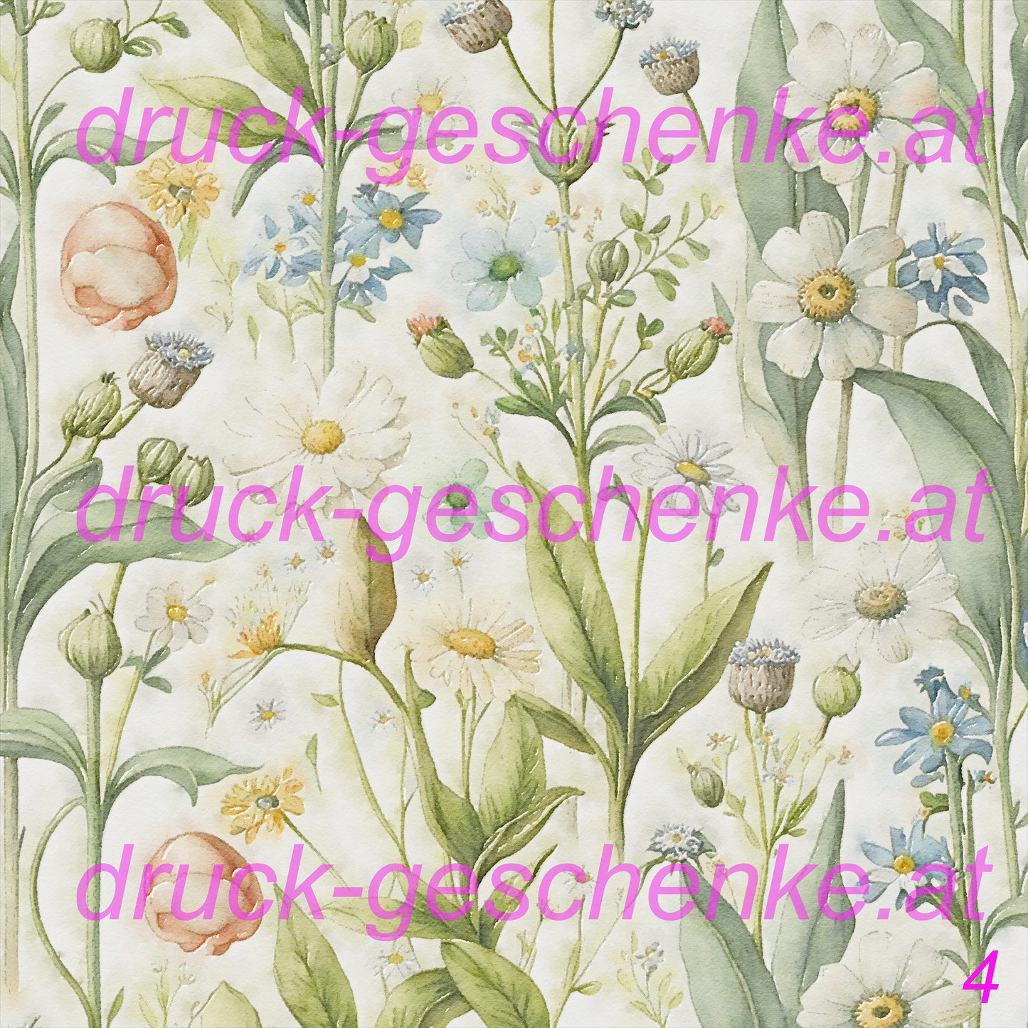 Quadratische aquarellblumenbilder