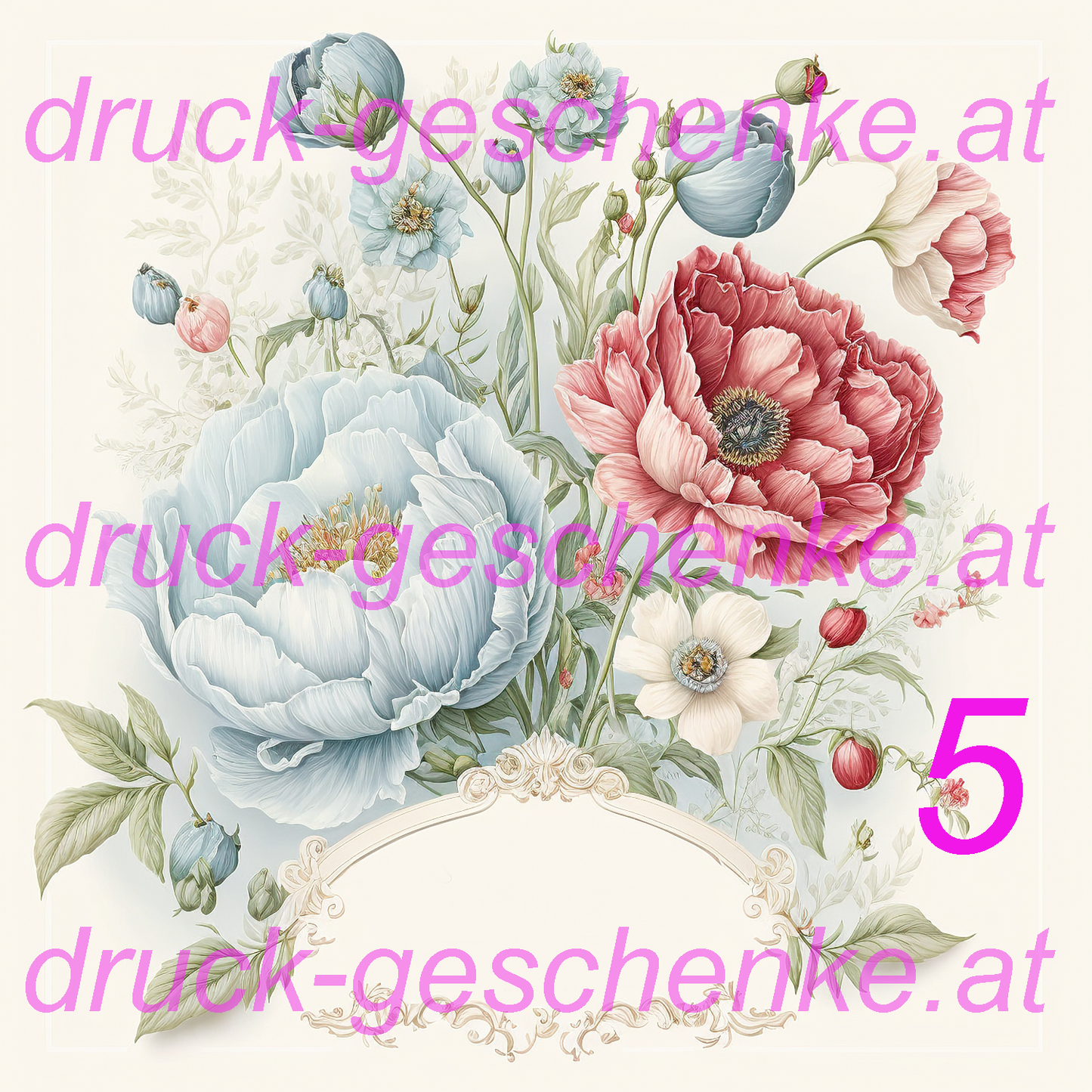 Reispapier quadratische blumenbilder