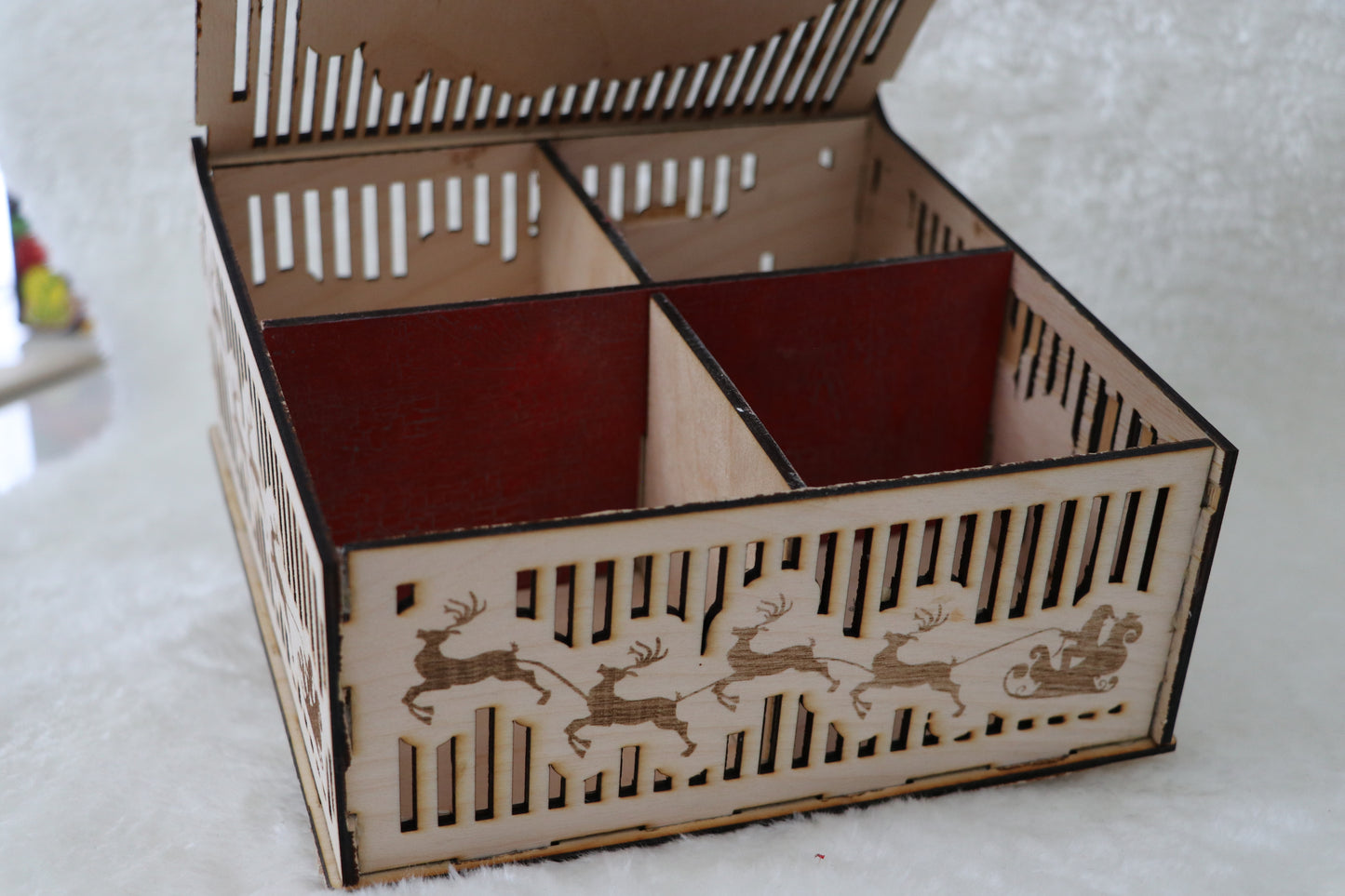 Weihnachtsbox aus Holz