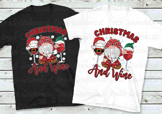 T-shirt Xmas and wine