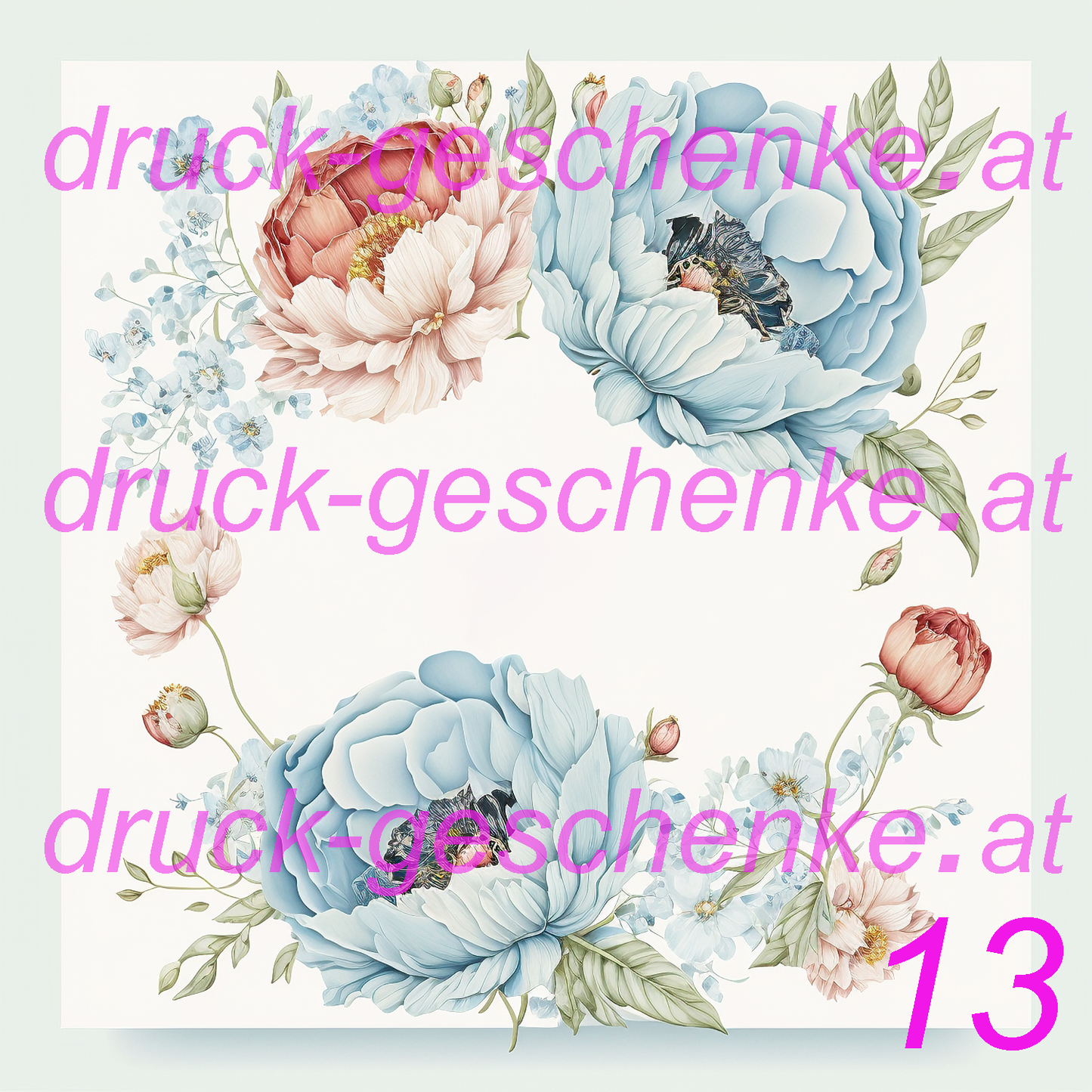 Reispapier quadratische blumenbilder