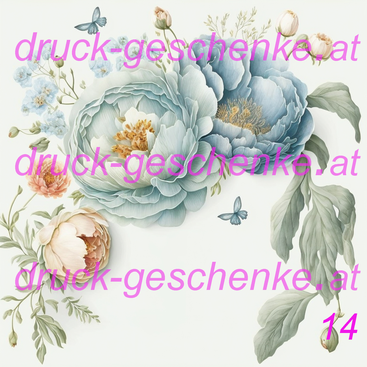 Reispapier quadratische blumenbilder