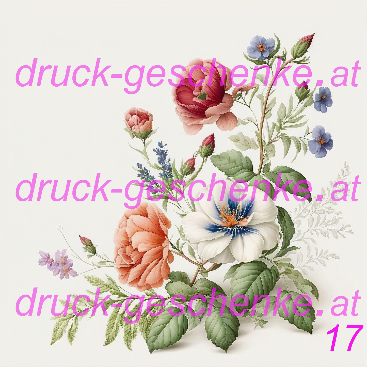 Reispapier quadratische blumenbilder