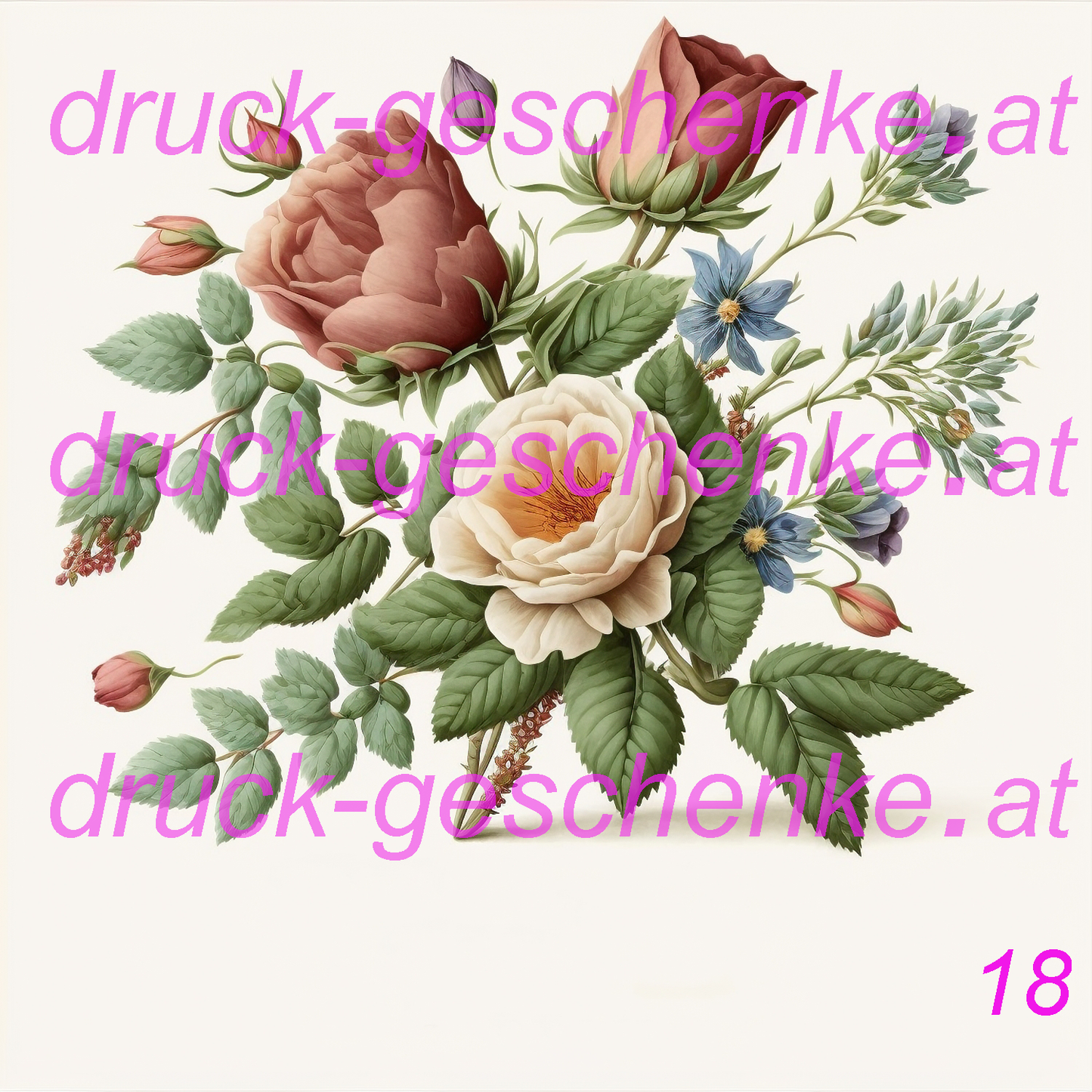 Reispapier quadratische blumenbilder