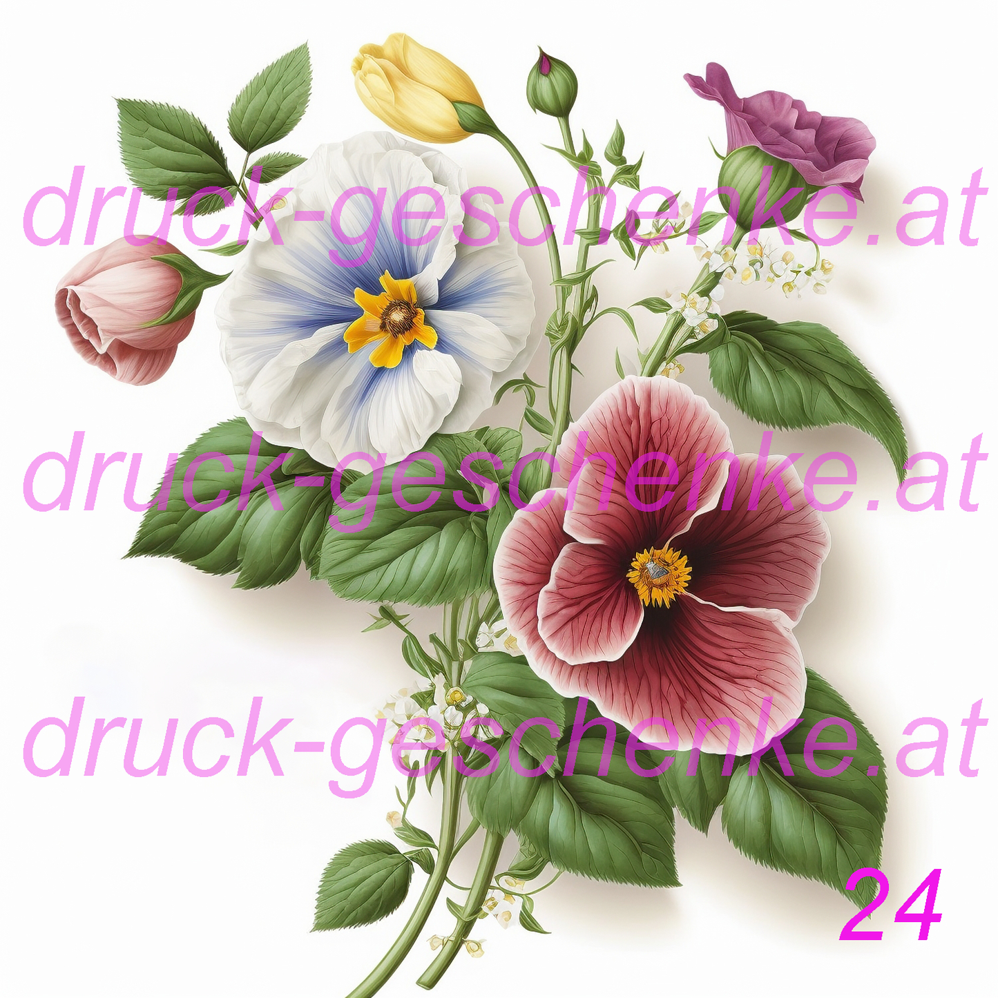 Reispapier quadratische blumenbilder