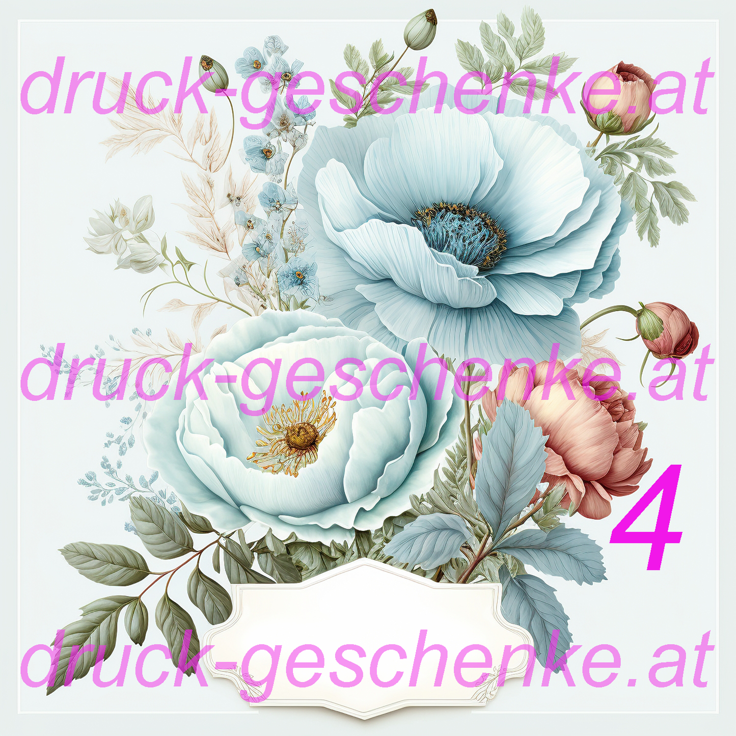 Reispapier quadratische blumenbilder