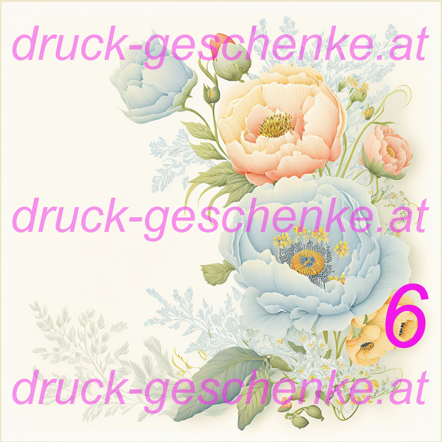 Reispapier quadratische blumenbilder