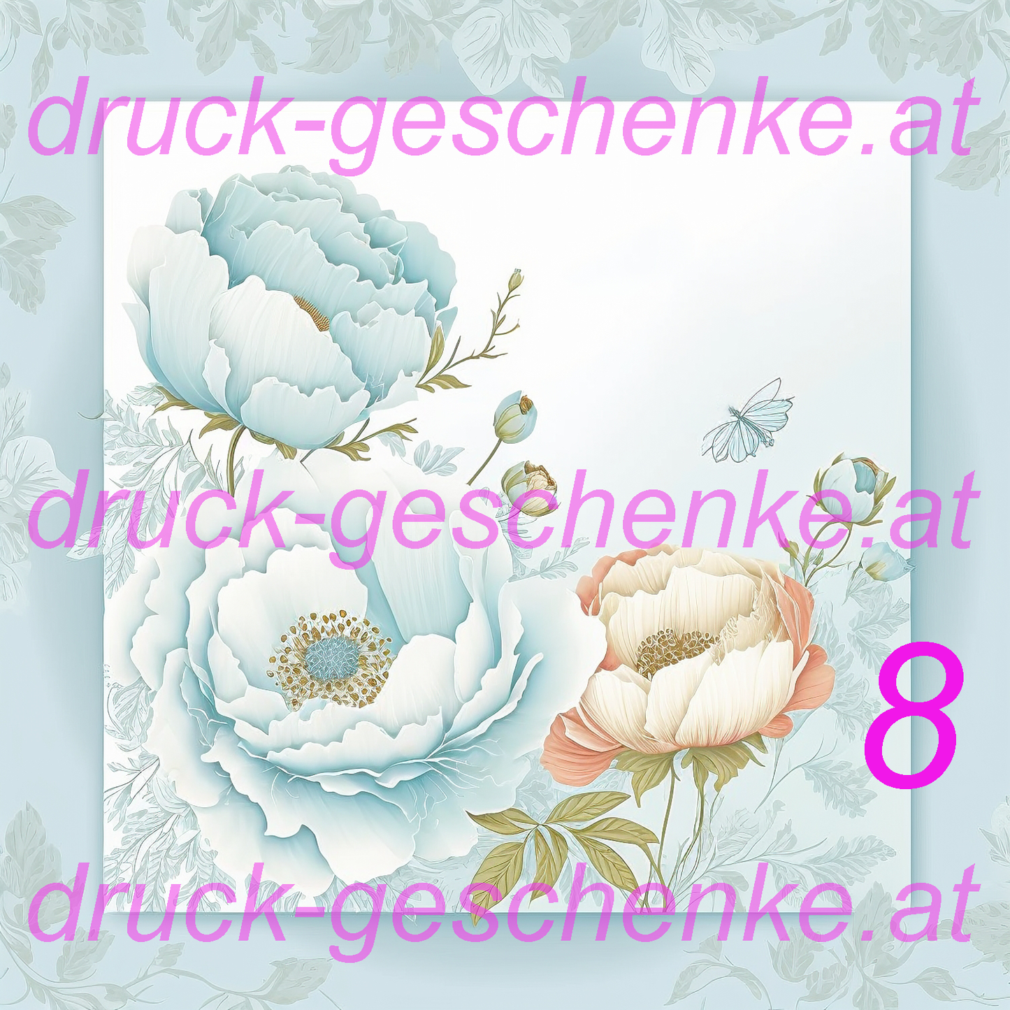 Reispapier quadratische blumenbilder