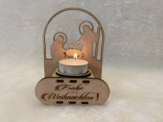 Weihnachtskrippe  Kerzenhalter